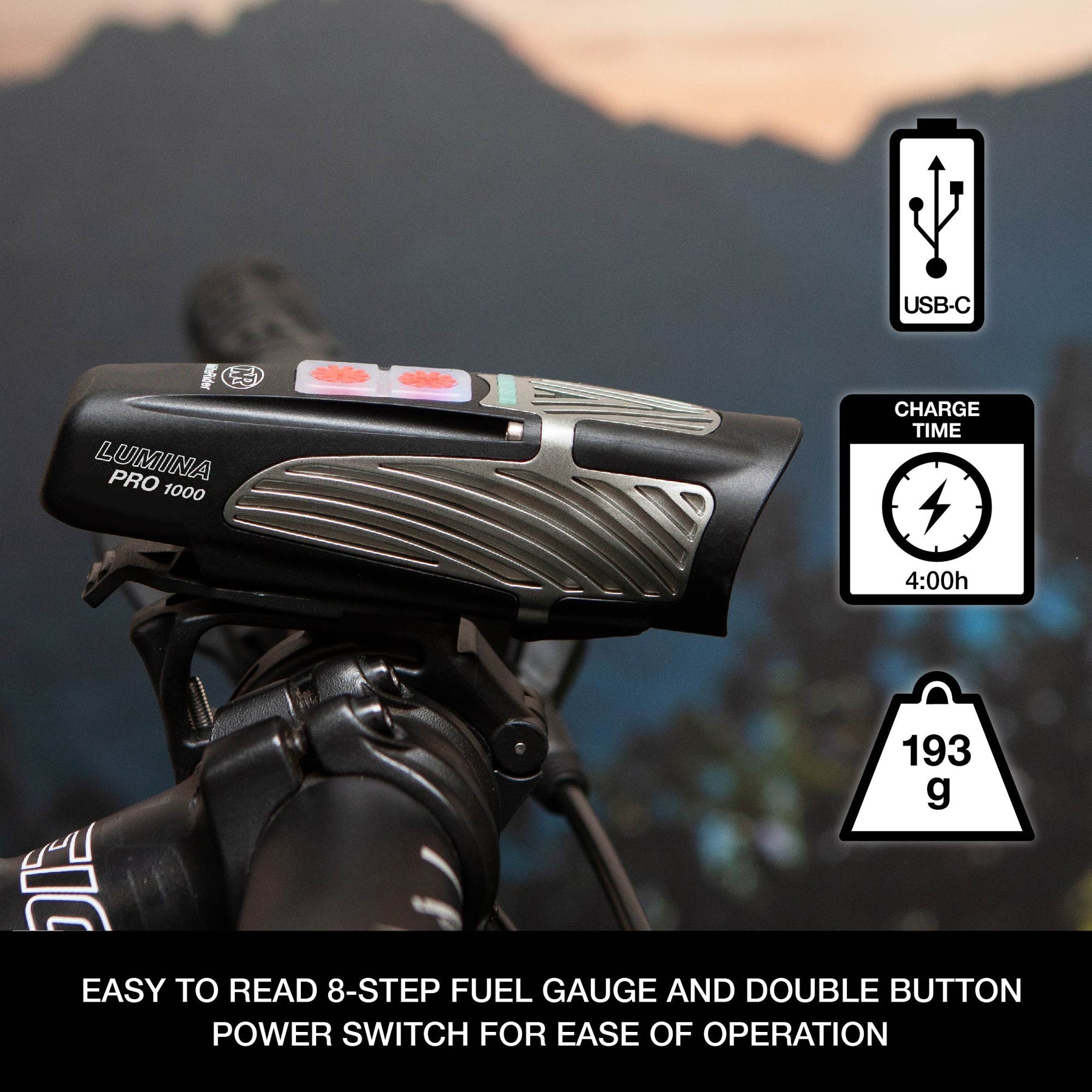 Combo de luces NITE RIDER Lumina™ Pro 1000 and Vmax+™ 150